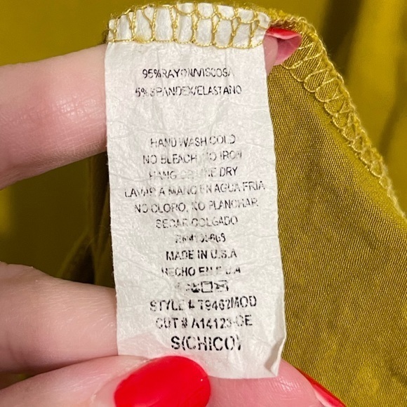 Teenbell‎ Mustard Yellow Green Light Weight Tee Size Small - Picture 4 of 6